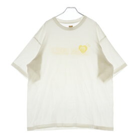 HUMAN MADE(ヒューマンメイド) サイズ:2XL ×Girls Don't Cry Tee ×ガールズドントクライ ロゴプリント 半袖クルーネック Tシャツカットソー ホワイト/イエロー【中古】【程度B】【カラーホワイト】【取扱店舗BRING大宮店】