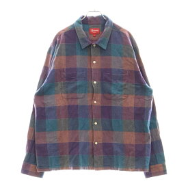 SUPREME(シュプリーム) サイズ:L 21AW Plaid Flannel Shirt プラッド フランネル 格子柄 ロングスリーブ 長袖チェックシャツ マルチ【中古】【程度B】【カラーマルチカラー】【取扱店舗BRING THRIFT CLOSET 幕張店】