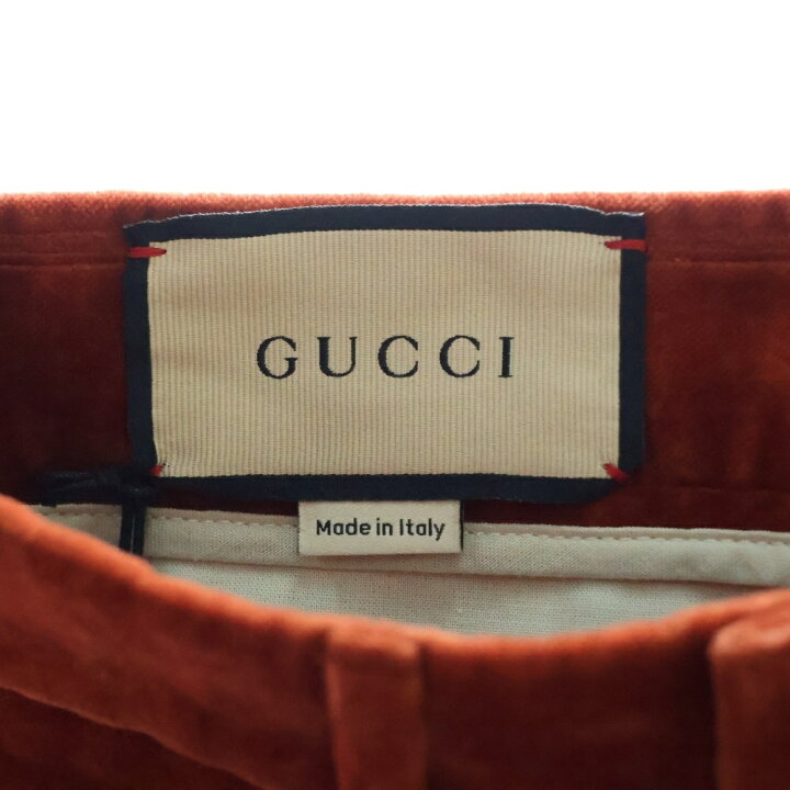 楽天市場】GUCCI(グッチ) サイズ:44 ベルベット ベロアフレアパンツ  