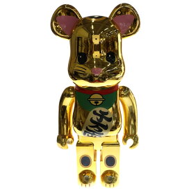 MEDICOM TOY(メディコムトイ) サイズ:1000% BE@RBRICK 招き猫 開運 金メッキ 1000% ベアブリック フィギュア 人形 ゴールド【中古】【程度A】【カラーゴールド】【オンライン限定商品】