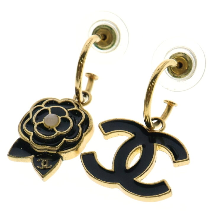 楽天市場】CHANEL(シャネル) ココマーク カメリア フープピアス 