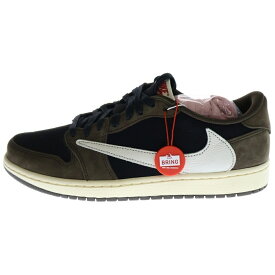 NIKE(ナイキ) サイズ:28.0cm ×TRAVIS SCOTT AIR JORDAN 1 LOW OG SP-T トラビススコット エアジョーダン ローカットスニーカー ブラウン/ブラック US10/28cm CQ4277-001【新古品/中古】【程度S】【カラーブラウン】【取扱店舗BRING KICKS】
