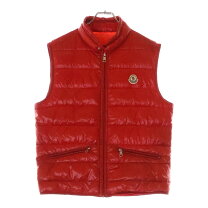 楽天市場】MONCLER ダウンベスト レッド（メンズファッション）の通販 
