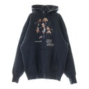BALENCIAGA(バレンシアガ) サイズ:S 19AW Speed Hunters Hoodie スピードハンターズ プルオーバースウェットパーカー フーディー ネイビー 541873 TCV37【中古】【程度B】【カラーネイビー】【取扱店舗BRING渋谷ANNEX店】