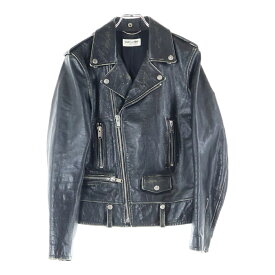 SAINT LAURENT PARIS(サンローランパリ) サイズ:46 16SS 397290 Y5QD1 2015 L01 ヴィンテージ加工 ダブルライダース レザージャケット ブラック【中古】【程度B】【カラーブラック】【取扱店舗新宿】
