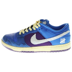 NIKE(ナイキ) サイズ:27.5cm ×UNDEFEATED DUNK LOW SP ROYAL アンディフィーテッド ダンク ローカットスニーカー ロイヤル ブルー/パープル US9.5/27.5cm DH6508-400【中古】【程度A】【カラーブルー】【オンライン限定商品】