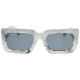 OFF-WHITE(オフホワイト) サイズ:54□22 スクエアフレーム サングラス 眼鏡 メガネ グレー/シルバー OERI073【中古】【程度A】【カラーグレー】【取扱店舗BRING THRIFT CLOSET 幕張店】