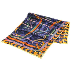 HERMES(エルメス) カレ90 乗馬の装具一式 マルチカラー スカーフ ブルー系 シルク【中古】【程度A】【カラーマルチカラー】【オンライン限定商品】
