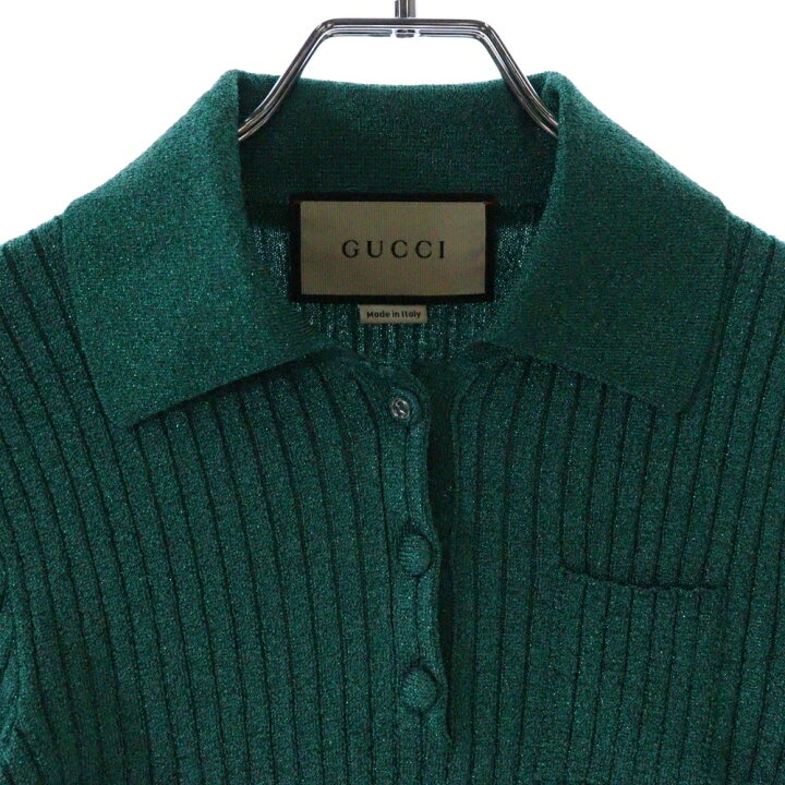 楽天市場】GUCCI(グッチ) サイズ:XS RIBBED TOP リブニット 半袖ニット  