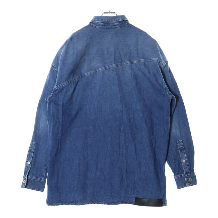 LOEWE ロエベ スラントオーバーデニムシャツ H526Y05X17 インディゴ 48  