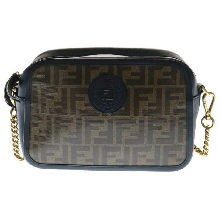 楽天市場】FENDI(フェンディ) ズッカ柄 チェーンショルダー レザー 