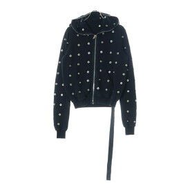 DRKSHDW(ダークシャドウ) サイズ:S SMALL GIMP HOODIE スタッズ装飾 フルジップアップスウェットパーカー フーディー ブラック DS01D1244 FES2【新古品/中古】【程度S】【カラーブラック】【取扱店舗BRING福岡天神店】