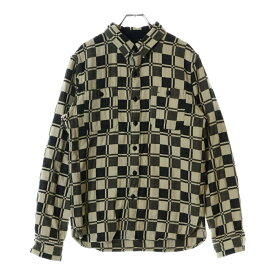 RRL(ダブルアールエル) サイズ:S チェック総柄 ネルシャツジャケット ベージュ/カーキ 0200011734【中古】【程度B】【カラーベージュ】【オンライン限定商品】