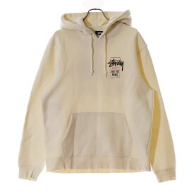STUSSY(ステューシー) サイズ:L BeAUTY AND THe BeAST バックスカルプリント フーディ プルオーバースウェットパーカー アイボリー【中古】【程度B】【カラーホワイト】【取扱店舗BRING福岡天神店】