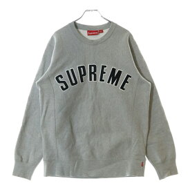 SUPREME(シュプリーム) サイズ:M 15AW Arc Logo Crewneck Sweat アーチロゴ クルーネック スウェットシャツ トレーナー グレー【中古】【程度B】【カラーグレー】【取扱店舗BRING梅田茶屋町店】