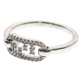 FENDI(フェンディ) サイズ:M オーロック ラインストーン リング シルバー 8AH601【中古】【程度A】【カラーシルバー】【取扱店舗新宿】