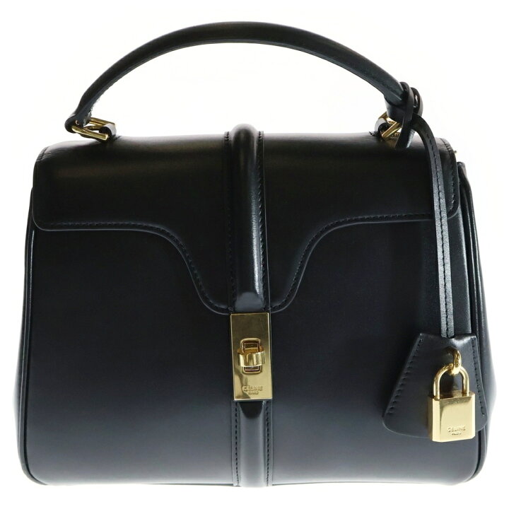 楽天市場】CELINE(セリーヌ) セーズ 16 スモール ブラック レザー 2WAY 