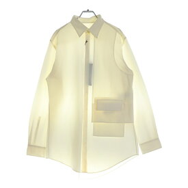 Y-3(ワイスリー) サイズ:XS 8ボタン フラップポケット ロゴパッチ ボタンアップ 長袖シャツ ベージュ IA1438【新古品/中古】【程度S】【カラーベージュ】【取扱店舗WASTE_NOT名古屋店】