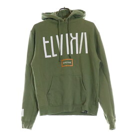 ELVIRA(エルビラ) サイズ:S ロゴプリント コットンポリ スウェット プルオーバーパーカー グリーン【中古】【程度B】【カラーグリーン】【オンライン限定商品】