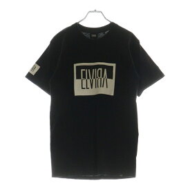 ELVIRA(エルビラ) サイズ:S ×Champion チャンピオン ロゴプリント クルーネック コットン 半袖Tシャツ カットソー ブラック【中古】【程度B】【カラーブラック】【取扱店舗BRING福岡天神店】