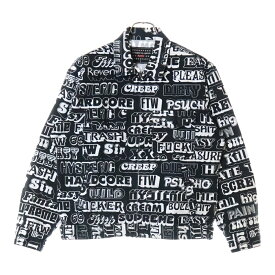 SUPREME(シュプリーム) サイズ:S 17AW HYSTERIC GLAMOUR Text Work Jacket ヒステリックグラマー テキストワークジャケット ブラック【中古】【程度A】【カラーブラック】【取扱店舗AWESOME VINTAGE ＆ OneStyle clothing store名古屋パルコ店】