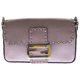 FENDI(フェンディ) サイズ:- ズッカ マンマバケット 2WAYバッグ ハンドバッグ ミニバッグ ショルダーバッグ メタリックパープル メタリックピンク 8BS017 AT0G F0G45【中古】【程度A】【カラーパープル】【取扱店舗BRING福岡天神店】
