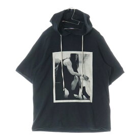 DRKSHDW(ダークシャドウ) サイズ:L 19AW フロントプリント 半袖 プルオーバースウェット パーカー ブラック DS19F6235-RIGEP8【中古】【程度B】【カラーブラック】【取扱店舗BRING渋谷ANNEX店】