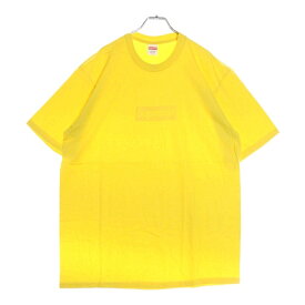 SUPREME(シュプリーム) サイズ:L 23SS Tonal Box Logo Tee トーナル ボックスロゴ プリント クルーネック 半袖Tシャツ カットソー イエロー【新古品/中古】【程度S】【カラーイエロー】【取扱店舗新宿】