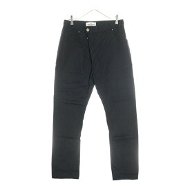 Vivienne Westwood(ヴィヴィアンウエストウッド) サイズ:S ロゴ刺繍 ボタンフライ 切替 ストライプテーパードパンツ ブラック【中古】【程度B】【カラーブラック】【オンライン限定商品】