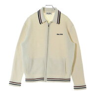 miumiu(ミュウミュウ) サイズ:38 コットンニット ジッパーカーディガン アイボリー MMF969 S000 1616【中…