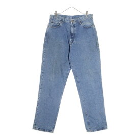 RRL(ダブルアールエル) サイズ:W34L32 90s DENIM PANTS 革パッチ ジッパーフライ ストレート デニムパンツ ジーンズ インディゴ【中古】【程度B】【カラーブルー】【オンライン限定商品】