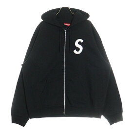 SUPREME(シュプリーム) サイズ:XL 23AW S Logo Zip Up Hooded Sweatshirt エスロゴ フーデッドジップアップパーカー フーディー ブラック【中古】【程度B】【カラーブラック】【取扱店舗BRINGアメリカ村店】