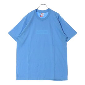 SUPREME(シュプリーム) サイズ:L 23SS Tonal Box Logo Tee トーナル ボックスロゴ プリント クルーネック 半袖Tシャツ カットソー ライトブルー【新古品/中古】【程度S】【カラーブルー】【取扱店舗BRING THRIFT CLOSET 幕張店】