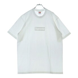 SUPREME(シュプリーム) サイズ:L 23SS Tonal Box Logo Tee トーナル ボックスロゴ プリント クルーネック 半袖Tシャツ カットソー ホワイト【新古品/中古】【程度S】【カラーホワイト】【取扱店舗BRING札幌店】