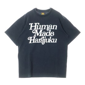 HUMAN MADE(ヒューマンメイド) サイズ:L × Girls Don't Cry HARAJUKU 原宿 Tシャツ ブラック【中古】【程度B】【カラーブラック】【取扱店舗BRING大宮店】