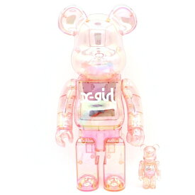 MEDICOM TOY(メディコムトイ) サイズ:100%/400% BE@RBRICK X-girl 2020 100% & 400% PINK ベアブリック エックスガール ベアブリック フィギュア ピンク【新古品/中古】【程度S】【カラーピンク】【取扱店舗BRING福岡天神店】