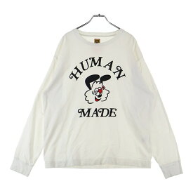 HUMAN MADE(ヒューマンメイド) サイズ:XL ×Girls Don't Cry GDC Valentine's Day L/S Tee 両面ロゴプリント クルーネック長袖Tシャツカットソー ホワイト【中古】【程度B】【カラーホワイト】【取扱店舗BRING京都河原町店】