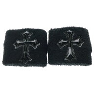 CHROME HEARTS(クロムハーツ) SWEATBAND WRIST エナメルクロスパッチリストバンド ブラック【新古品/中古…