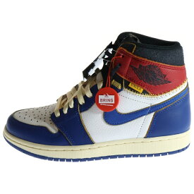 NIKE(ナイキ) サイズ:24.0cm ×UNION AIR JORDAN 1 RETRO HI NRG ユニオン エアジョーダン1 レトロ ハイカットスニーカー ホワイト/ブルー/レッド US5.5/24cm BV1300-146【新古品/中古】【程度S】【カラーホワイト】【取扱店舗BRING KICKS】