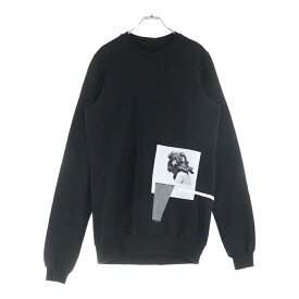 DRKSHDW(ダークシャドウ) サイズ:XS 17SS SWEATSHIRT パッチ クルーネックスウェットトレーナー ブラック DU17S5270-FPAT1【中古】【程度A】【カラーブラック】【取扱店舗BRINGアメリカ村店】