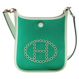 HERMES(エルメス) ネオエヴリンTPM ショルダーバッグ W刻印 グリーン/ホワイト【中古】【程度A】【カラーグリーン】【取扱店舗新宿】