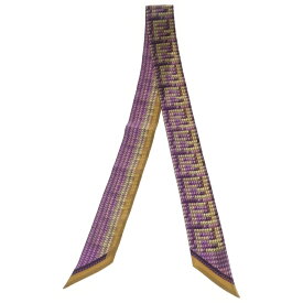 FENDI(フェンディ) 総柄プリント シルク スカーフ パープル/ベージュ【中古】【程度A】【カラーパープル】【取扱店舗BRING心斎橋店】