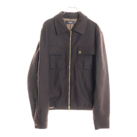 AMIRI(アミリ) サイズ:IT48 WOOL FLANNEL BLOUSON ウールフランネルブルゾン ジップアップジャケット ブラウン SR3BN0012SMRW005【中古】【程度A】【カラーブラウン】【取扱店舗BRINGアメリカ村店】