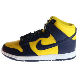 NIKE(ナイキ) サイズ:29.0cm DUNK HIGH RETRO SE ダンク ハイカットスニーカー イエロー/ネイビー US11/29cm HF3143-700【新古品/中古】【程度S】【カラーイエロー】【オンライン限定商品】