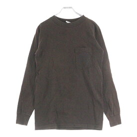 CHROME HEARTS(クロムハーツ) サイズ:S OLD CEMETARY CROSS L/S TEE オールド セメタリークロス ロゴプリント 長袖ポケットTシャツ カットソー ブラウン【中古】【程度B】【カラーブラウン】【取扱店舗AWESOME原宿店】