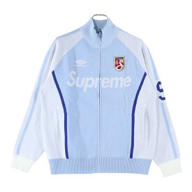 SUPREME(シュプリーム) サイズ:M 25SS ×UMBRO Zip Up Sweater アンブロ ジップアップニットセータートラックジャケット ブルー【新古品/中古】【程度S】【カラーブルー】【取扱店舗BRING札幌店】