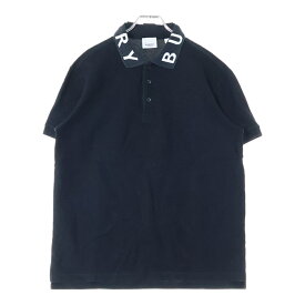 BURBERRY(バーバリー) サイズ:L Logo Collar Polo Shirt 半袖ポロシャツ ブラック 8013499【中古】【程度A】【カラーブラック】【取扱店舗BRING心斎橋店】