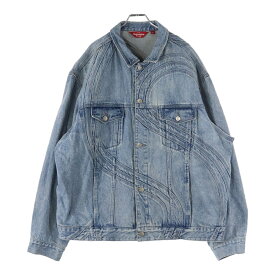SUPREME(シュプリーム) サイズ:XXL 24SS S Logo Denim Trucker Jacket Sロゴ デニムトラッカージャケット Gジャン インディゴ【中古】【程度A】【カラーブルー】【取扱店舗渋谷】