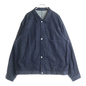 nanamica(ナナミカ) サイズ:L Short Denim Jacket デニムジャケット インディゴ SUAS402【中古】【程度A】【カラーブルー】【取扱店舗BRING梅田茶屋町店】