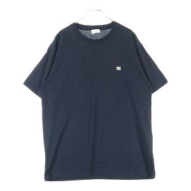 CELINE(セリーヌ) サイズ:M トリオンフ ワンポイントロゴ クルーネック半袖Tシャツカットソー ブラック【中古】【程度B】【カラーブラック】【取扱店舗BRING福岡天神店】